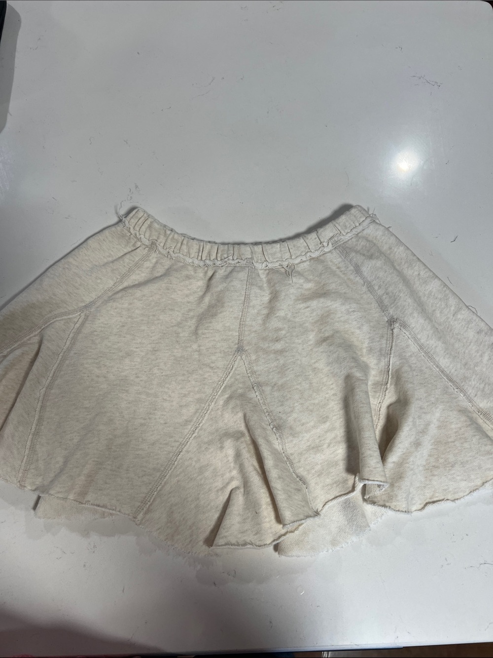 aerie Cream Flared Mini Skirt - Picture 1 of 3